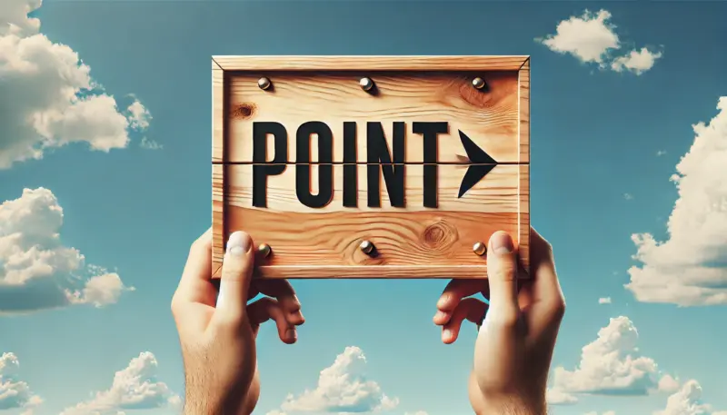 プラカード『POINT』の文字イメージ