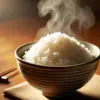 お茶碗によそった、炊き立てご飯イメージ