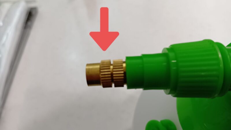 台さー噴霧器、噴射角度調整イメージ