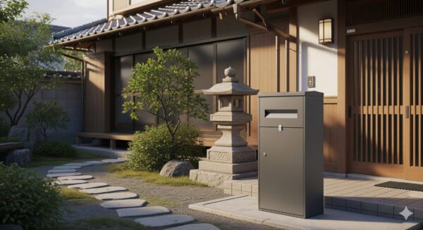 玄関前に宅配ボックス