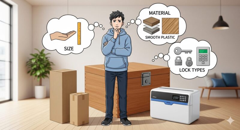宅配荷物配送に悩む男性イメージ